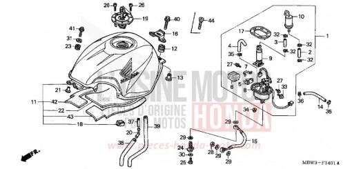 FUEL TANK (2) CBR600F1 de 2001